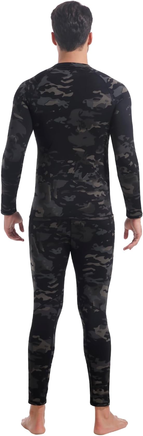 CL convallaria Mens Thermal Underwear Set with Fly Long Johns Base Layer Winter Hunting Gear Sport Top and Bottom