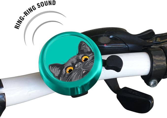 WIRESTER Green Aluminum Round Bike Bell, Classic Ring Bicycle Bell, Bike Accessories Bell Ring for Adults Kids Girls Boys