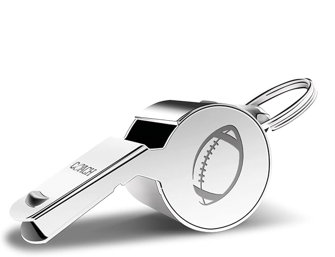 Whistle Football Coach Gifts Whistle for Coaches Teachers Whistle Emergency Coach Referee Lifeguard Loud Whistle for Men Women Teacher Referees Sports Coaches Whistle with Lanyard Cheer Coach Gift.