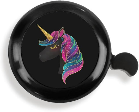 WIRESTER Black Aluminum Round Bike Bell, Classic Ring Bicycle Bell, Bike Accessories Bell Ring for Adults Kids Girls Boys - Dog Cat Animal Cute Records