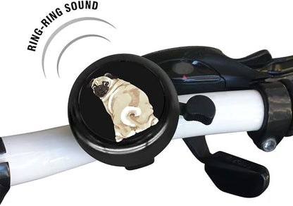 WIRESTER Cute Aluminum Round Bike Bell, Classic Ring Bicycle Bell, Bike Accessories Bell Ring for Adults Kids Girls Boys (Black, Red, Blue, Purple)