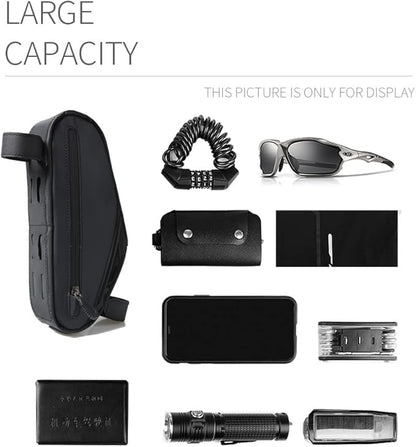 Cool Change Bike Bag Top Tube, Bike Frame Bag Triangle Waterproof Bicycle Under Tube Bag for MTB Road Bike, Cycling Accessories