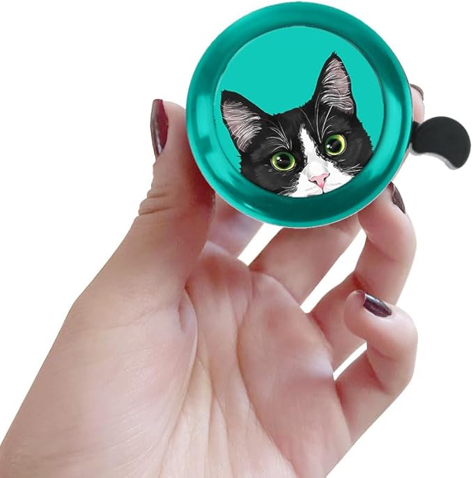 WIRESTER Green Aluminum Round Bike Bell, Classic Ring Bicycle Bell, Bike Accessories Bell Ring for Adults Kids Girls Boys