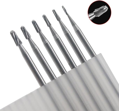 Luo ke 6 Pcs Jewelry Burr, 3/32'' Shank Ball Nosed Cone Shape Burs Jewelry Making Tools for Rotary Tools