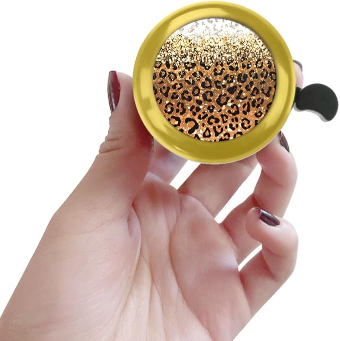 WIRESTER Gold Aluminum Round Bike Bell, Classic Ring Bicycle Bell, Bike Accessories Bell Ring for Adults Kids Girls Boys