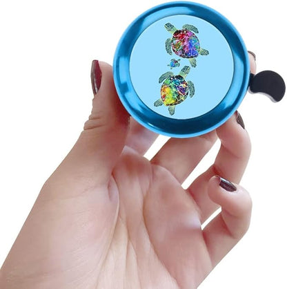 WIRESTER Blue Aluminum Round Bike Bell, Classic Ring Bicycle Bell, Bike Accessories Bell Ring for Adults Kids Girls Boys