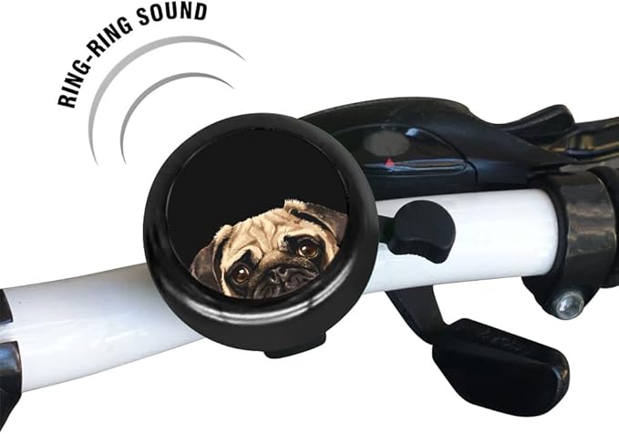 WIRESTER Cute Aluminum Round Bike Bell, Classic Ring Bicycle Bell, Bike Accessories Bell Ring for Adults Kids Girls Boys (Black, Red, Blue, Purple)