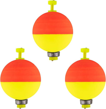 Dr.Fish 10 Pack Weighted Fishing Bobbers Snap-on Spring Floats EVA Foam Push Button Clip on Floats Fly Fishing Trout Bass Crappie Catfish