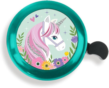 WIRESTER Green Aluminum Round Bike Bell, Classic Ring Bicycle Bell, Bike Accessories Bell Ring for Adults Kids Girls Boys