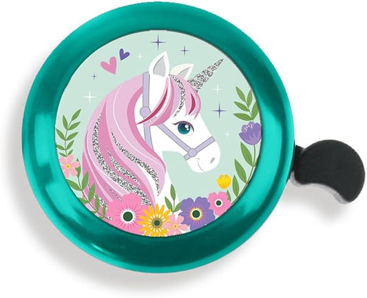 WIRESTER Green Aluminum Round Bike Bell, Classic Ring Bicycle Bell, Bike Accessories Bell Ring for Adults Kids Girls Boys