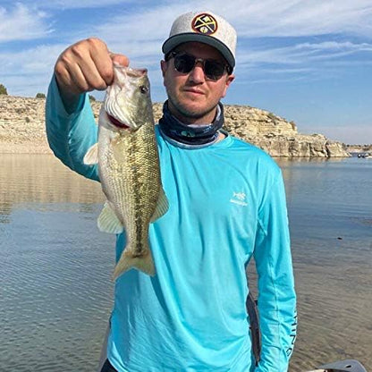 BASSDASH Fishing T Shirts for Men UV Sun Protection UPF 50+ Long Sleeve Tee T-Shirt