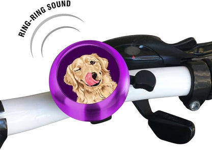 WIRESTER Purple Aluminum Round Bike Bell, Classic Ring Bicycle Bell, Bike Accessories Bell Ring for Adults Kids Girls Boys