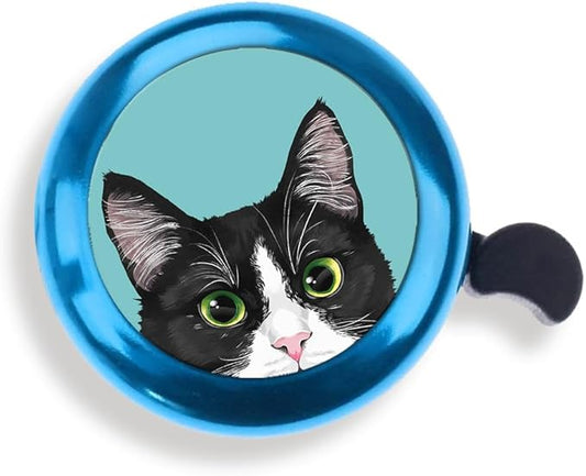 WIRESTER Blue Aluminum Round Bike Bell, Classic Ring Bicycle Bell, Bike Accessories Bell Ring for Adults Kids Girls Boys