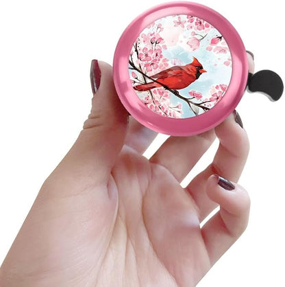 WIRESTER Pink Aluminum Round Bike Bell, Classic Ring Bicycle Bell, Bike Accessories Bell Ring for Adults Kids Girls Boys - Animals