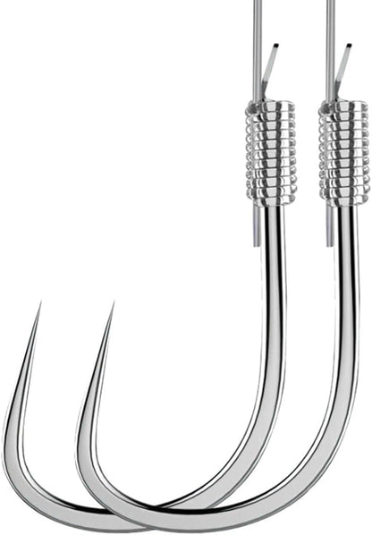 Dyxssm Small Barbless Fishing Hooks with Line, Pretied Tiny Fishing Hook on Nylon Line (Pack of 20)