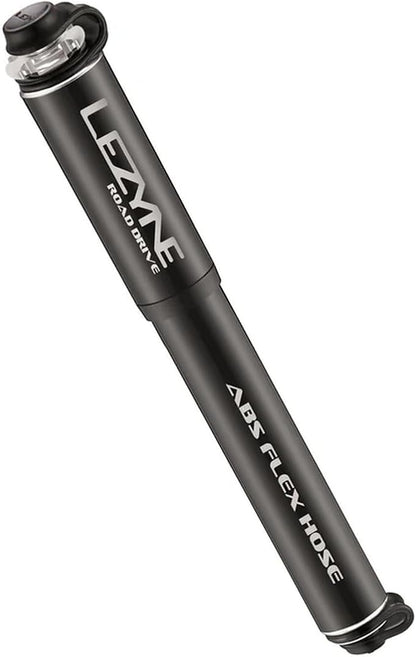 LEZYNE Road Drive Bicycle Tire Hand Pump, High Pressure 160psi, ABS Flex Hose, Presta & Schrader, Compact Bike Pump