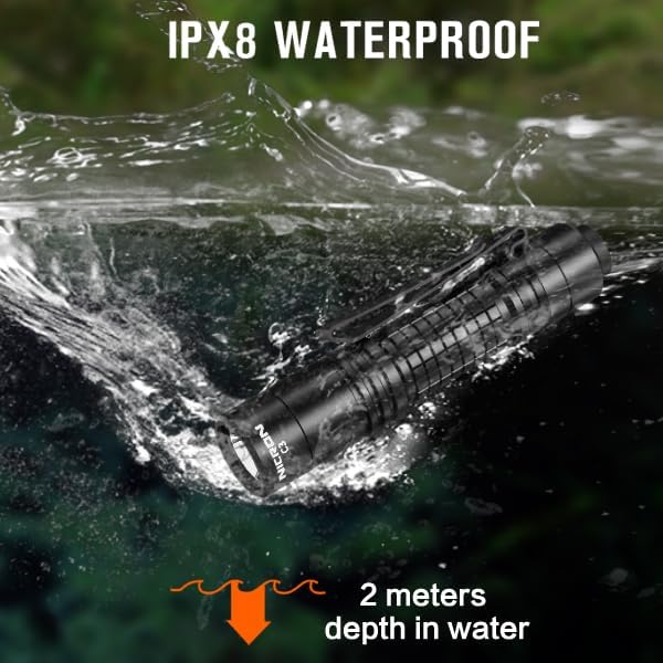 NICRON C3 1000 Lumens EDC Flashlight, Type-C Rechargeable AA Pocket Flashlight Compact High Lumens Handheld Light, Mini Flashlight for Home Outdoor Camping, Hiking, Runing