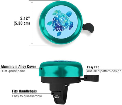 WIRESTER Green Aluminum Round Bike Bell, Classic Ring Bicycle Bell, Bike Accessories Bell Ring for Adults Kids Girls Boys