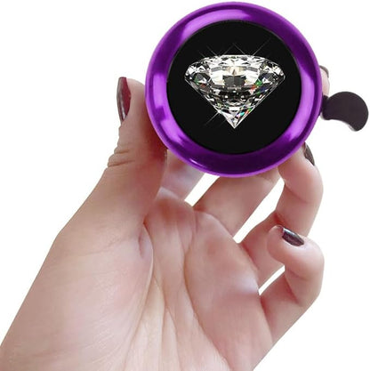 WIRESTER Purple Aluminum Round Bike Bell, Classic Ring Bicycle Bell, Bike Accessories Bell Ring for Adults Kids Girls Boys