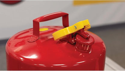 Eagle 1 Gallon Type I Green Safety Gas Can for Oil and Other Combustibles with Flame Arrester and Self-Closing Lid, Made in the USA, Galvanized Steel Flammable Storage Can, UI10SG