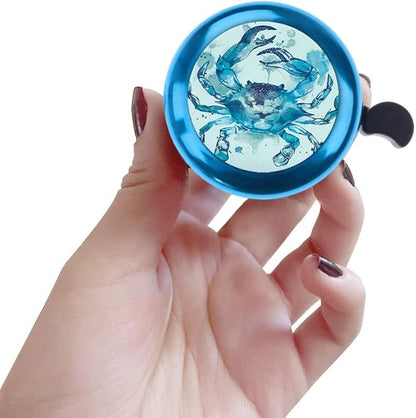 WIRESTER Blue Aluminum Round Bike Bell, Classic Ring Bicycle Bell, Bike Accessories Bell Ring for Adults Kids Girls Boys