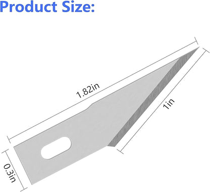 100 Pack Craft Hobby Blades #2 Craft Knife Blades Refill Hobby Knife Replacement Blade with Storage Box for Art and Crafting Scrapbooking Supplies Cutting Caving Stencil