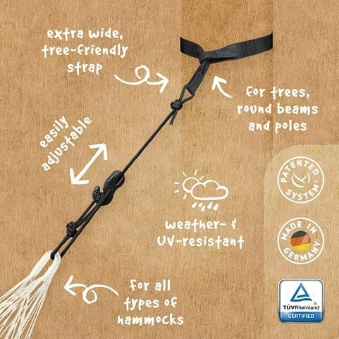 La Siesta® Large Double Brisa Classic Hammock, Outdoor Indoor Hammock Swing - Handmade Weather & Tear Resistant Patio Backyard Bedroom Hammock, Wave