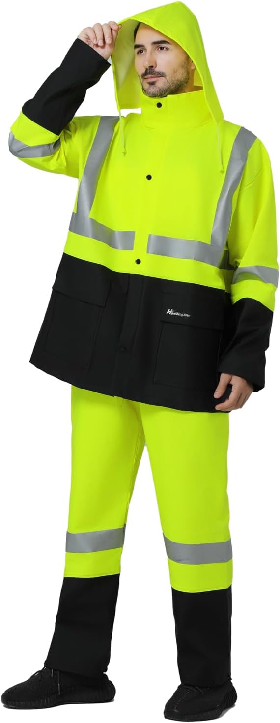 Rain Suit Waterproof Jacket and Trouser Suit Raincoat for Men and Women Outdoor All-Sport