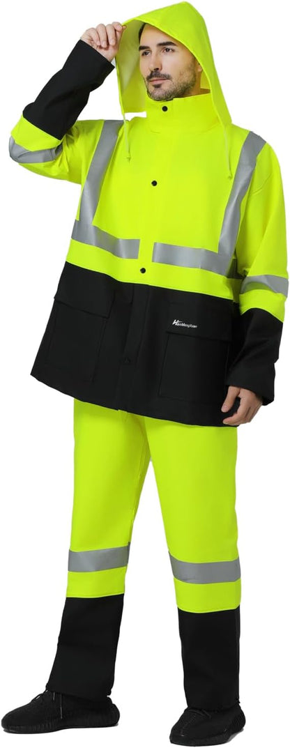 Rain Suit Waterproof Jacket and Trouser Suit Raincoat for Men and Women Outdoor All-Sport