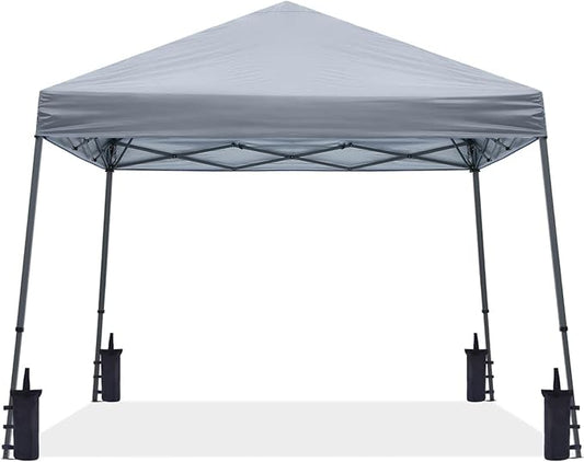ABCCANOPY Stable Pop up Outdoor Canopy Tent 12 x 12 ft Base / 10 x 10 ft Top, Gray