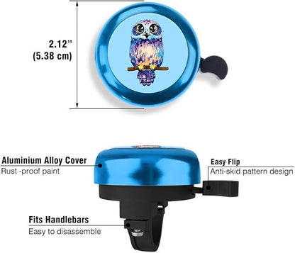 WIRESTER Blue Aluminum Round Bike Bell, Classic Ring Bicycle Bell, Bike Accessories Bell Ring for Adults Kids Girls Boys