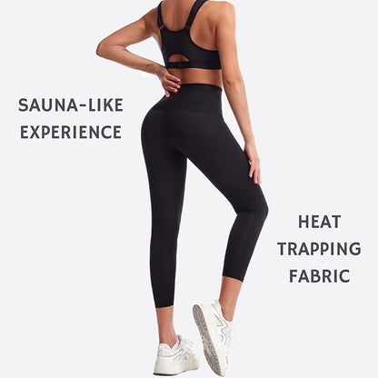 Nano Hertz Sauna Sweat Suit Shapewear Shorts Pockets Waist Trainer Body Sweatsuit Exercise Fitness Gym Women Girl