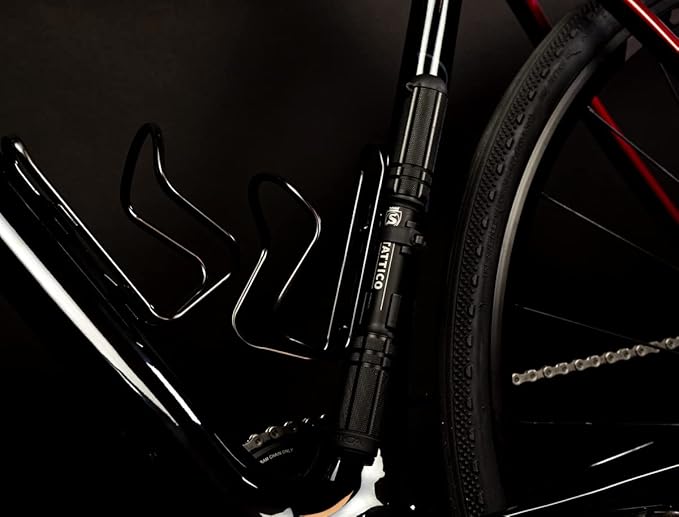 SILCA Tattico Mini Bike Pump – Frame Mount Bicycle Pump with Expandable Hose and Lever Lock – Lightweight and Mountable to Gravel, Mountain, and Road Bicycles – Up to 100 PSI