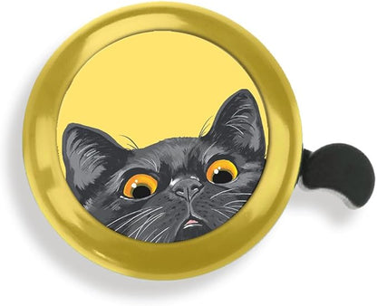 WIRESTER Gold Aluminum Round Bike Bell, Classic Ring Bicycle Bell, Bike Accessories Bell Ring for Adults Kids Girls Boys