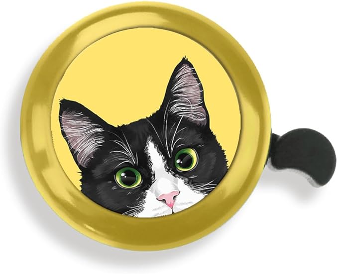 WIRESTER Gold Aluminum Round Bike Bell, Classic Ring Bicycle Bell, Bike Accessories Bell Ring for Adults Kids Girls Boys