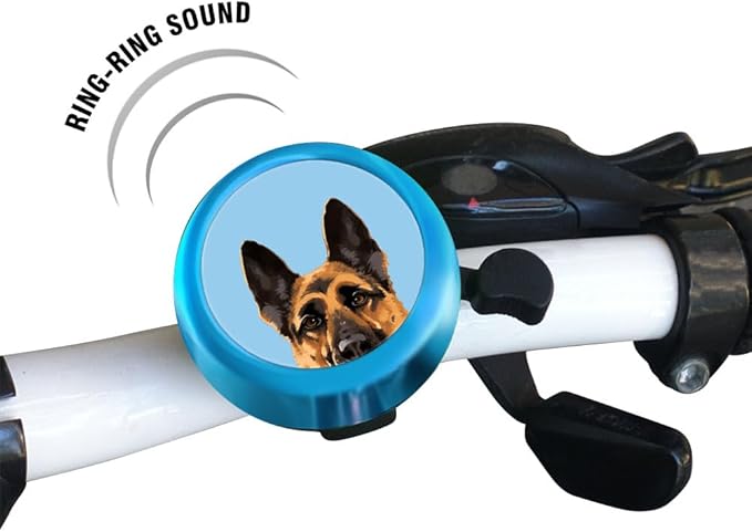 WIRESTER Blue Aluminum Round Bike Bell, Classic Ring Bicycle Bell, Bike Accessories Bell Ring for Adults Kids Girls Boys