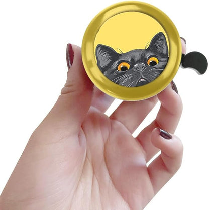 WIRESTER Gold Aluminum Round Bike Bell, Classic Ring Bicycle Bell, Bike Accessories Bell Ring for Adults Kids Girls Boys