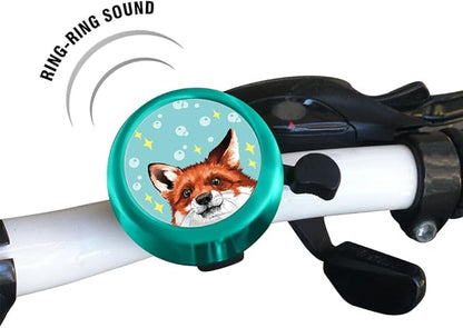 WIRESTER Green Aluminum Round Bike Bell, Classic Ring Bicycle Bell, Bike Accessories Bell Ring for Adults Kids Girls Boys