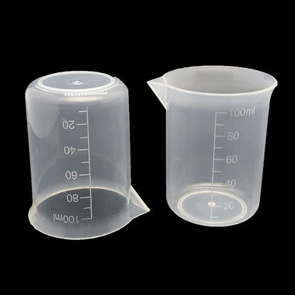 8 Pcs Epoxy Mixing Cups, 100ml/3.4oz Plastic Graduated Cup Clear Measuring Cup for Mixing Paint, Stain, Epoxy, Resin