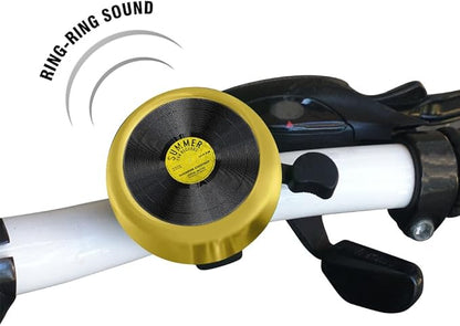 WIRESTER Gold Aluminum Round Bike Bell, Classic Ring Bicycle Bell, Bike Accessories Bell Ring for Adults Kids Girls Boys