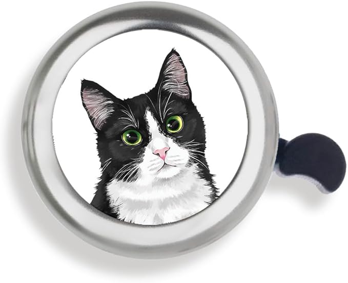 WIRESTER Silver Aluminum Round Bike Bell, Classic Ring Bicycle Bell, Bike Accessories Bell Ring for Adults Kids Girls Boys