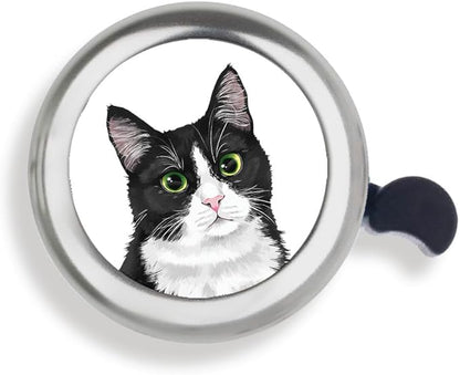 WIRESTER Silver Aluminum Round Bike Bell, Classic Ring Bicycle Bell, Bike Accessories Bell Ring for Adults Kids Girls Boys