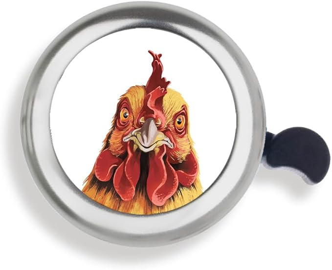 WIRESTER Silver Aluminum Round Bike Bell, Classic Ring Bicycle Bell, Bike Accessories Bell Ring for Adults Kids Girls Boys