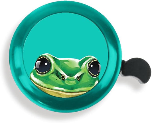 WIRESTER Green Aluminum Round Bike Bell, Classic Ring Bicycle Bell, Bike Accessories Bell Ring for Adults Kids Girls Boys