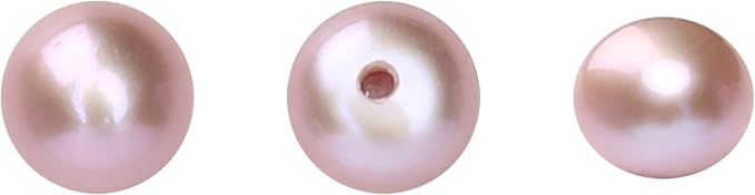 Natural Half Drilled Pearl Beads Purple 5.5-6mm 12pcs AAAA Freshwater Cultured Loose Gemstone Beads for DIY Stud Earring Jewelry Making