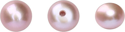 Natural Half Drilled Pearl Beads Purple 5.5-6mm 12pcs AAAA Freshwater Cultured Loose Gemstone Beads for DIY Stud Earring Jewelry Making