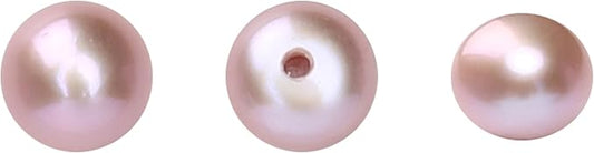 Natural Half Drilled Pearl Beads Purple 5.5-6mm 12pcs AAAA Freshwater Cultured Loose Gemstone Beads for DIY Stud Earring Jewelry Making