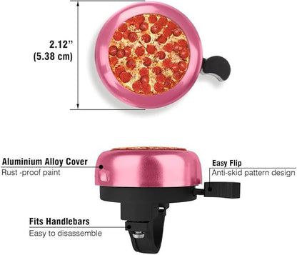 WIRESTER Pink Aluminum Round Bike Bell, Classic Ring Bicycle Bell, Bike Accessories Bell Ring for Adults Kids Girls Boys