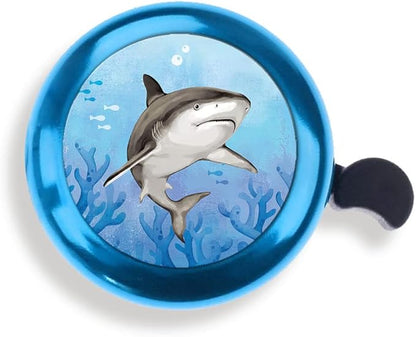 WIRESTER Blue Aluminum Round Bike Bell, Classic Ring Bicycle Bell, Bike Accessories Bell Ring for Adults Kids Girls Boys