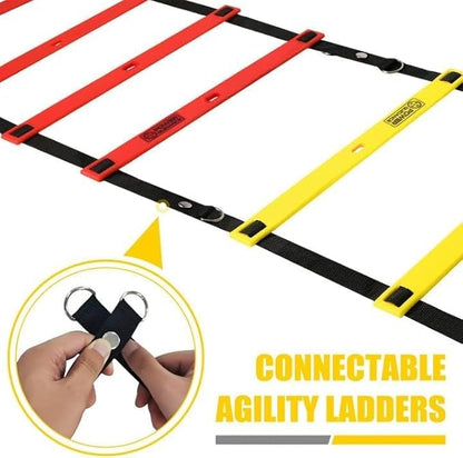 POWER GUIDANCE Agility Ladder (20 Feet) with Cones for Speed Agility Training & Quick Footwork Exercise - Soccer & Football Training Equipment for Adults, Youth & Kids